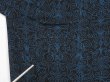 Photo7: 1005i05z880 Vintage Japanese Kimono Silk KOMON Black Blue (7)