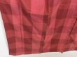 Photo3: 0820i01z930 Vintage Japanese Kimono Silk KOMON Dark pink-red Ichimatsu (3)