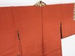 Photo6: 1112i07z420 Vintage Japanese Kimono Silk HAORI Dark brown Camellia (6)