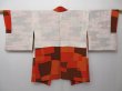 Photo8: 0825T02z590 Japanese Kimono Silk HAORI Orange, Brown (8)