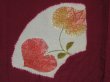 Photo4: 0908i06z460 Vintage Japanese Kimono Silk HAORI Wine red Aoi (4)