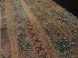 Photo2: 3P08z40 Japanese Kimono Silk  FABRIC Light brown Flowers 55.1" (2)