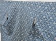 Photo2: 0930i03z840 Vintage Japanese Kimono Silk OMESHI KOMON Blue-Gray Shippo (2)