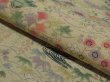 Photo4: 3J03z80 Vintage Japanese Kimono Silk  FABRIC Cream Garden 60.6" (4)