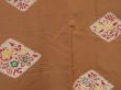 Photo4: 0707N04z700 Vintage Japanese Kimono Silk HAORI Light brown Flower (4)