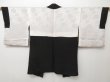 Photo8: 1403T03z440 Vintage Japanese Kimono Silk HAORI Black Flower (8)