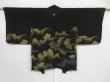 Photo2: 1418i03z640 Vintage Japanese Kimono Silk HAORI Black Cloud (2)