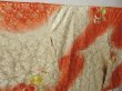 Photo2: 0708T06z1210 Vintage Japanese Kimono Silk FURISODE Off-white Flower cart (2)