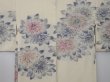 Photo3: 1613i04z570 Vintage Japanese Kimono Silk HAORI Off-white Flower (3)