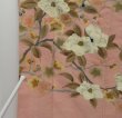 Photo10: 1327T01z970 Vintage Japanese Kimono Silk TSUKESAGE Pink Plum tree (10)