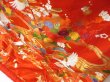 Photo4: 2214T03z4120  Japanese Kimono Silk UCHIKAKE Flying crane Tomato red (4)