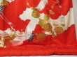 Photo6: 2214T04z3500 Vintage Japanese Kimono Silk UCHIKAKE Flying crane Red (6)