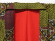 Photo7: 2228T08z600 Vintage Japanese Kimono Silk MEISEN KOMON  Saffron yellow (7)