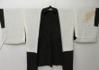 Photo9: 2301T02z550 Vintage Japanese Kimono Silk HAORI Grove Black (9)