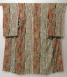 Photo1: 2301T03z660 Vintage Japanese Kimono Silk KOMON Branch Orange-Brown (1)