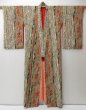 Photo8: 2301T03z660 Vintage Japanese Kimono Silk KOMON Branch Orange-Brown (8)