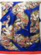 Photo1: 2304T01z4250  Japanese Kimono Silk UCHIKAKE Crane Oriental blue (1)