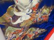 Photo3: 2304T01z4250  Japanese Kimono Silk UCHIKAKE Crane Oriental blue (3)