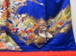 Photo6: 2304T01z4250  Japanese Kimono Silk UCHIKAKE Crane Oriental blue (6)