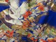 Photo7: 2304T01z4250  Japanese Kimono Silk UCHIKAKE Crane Oriental blue (7)