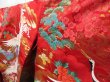 Photo2: 2304T03z3810  Japanese Kimono Silk UCHIKAKE Flying crane Red (2)