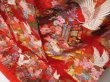 Photo4: 2304T06z4350  Japanese Kimono Silk UCHIKAKE Flying crane Red (4)