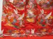 Photo5: 2304T06z4350  Japanese Kimono Silk UCHIKAKE Flying crane Red (5)