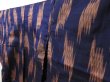 Photo2: 2311T07z690 Antique Japanese Kimono Silk MEISEN KOMON  Dark navy (2)