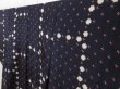 Photo2: 2322T08z640 Vintage Japanese Kimono Silk KOMON  Dark navy (2)