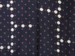 Photo5: 2322T08z640 Vintage Japanese Kimono Silk KOMON  Dark navy (5)