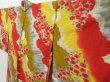 Photo2: 2323T08z500 Vintage Japanese Kimono Silk MEISEN HAORI Flower Red (2)