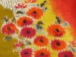 Photo4: 2323T08z500 Vintage Japanese Kimono Silk MEISEN HAORI Flower Red (4)