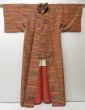 Photo8: 2323T09z670  Japanese Kimono Silk TSUMUGI  Light brown (8)