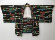 Photo5: 2328T02z560 Vintage Japanese Kimono Silk SHIBORI HAORI  Black (5)