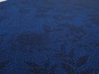 Photo4: 4H01z70  Japanese Kimono Crepe Silk  FABRIC Flowers Indigo 41.7x13.8 (4)