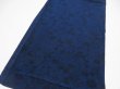 Photo2: 4H02z70  Japanese Kimono Crepe Silk  FABRIC Flowers Indigo 41.7x13.8 (2)