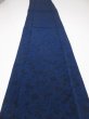 Photo6: 4H03z110  Japanese Kimono Crepe Silk  FABRIC Flowers Indigo 65.4x13.8 (6)