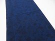 Photo3: 4H04z110  Japanese Kimono Crepe Silk  FABRIC Flowers Indigo 65.4x13.8 (3)