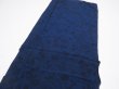 Photo4: 4H04z110  Japanese Kimono Crepe Silk  FABRIC Flowers Indigo 65.4x13.8 (4)