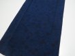 Photo2: 4H05z110  Japanese Kimono Crepe Silk  FABRIC Flowers Indigo 66.1x13.8 (2)