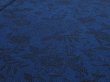 Photo5: 4H05z110  Japanese Kimono Crepe Silk  FABRIC Flowers Indigo 66.1x13.8 (5)