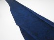 Photo1: 4H08z50  Japanese Kimono Crepe Silk  FABRIC Flowers Indigo 59.1x6.7 (1)