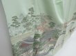 Photo3: 2401T01z1040  Japanese Kimono Silk IROTOMESODE Rock garden Soft green (3)