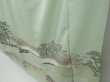 Photo4: 2401T01z1040  Japanese Kimono Silk IROTOMESODE Rock garden Soft green (4)