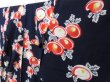 Photo2: 2401T06z480  Japanese Kimono Cotton YUKATA Flower Dark navy (2)