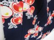 Photo3: 2401T06z480  Japanese Kimono Cotton YUKATA Flower Dark navy (3)