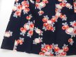 Photo4: 2401T06z480  Japanese Kimono Cotton YUKATA Flower Dark navy (4)