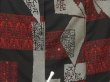 Photo7: 2401T10z1010 Vintage Japanese Kimono Silk KOMON  Black (7)