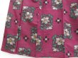 Photo4: 2415T07z610 Antique Japanese Kimono Silk MEISEN KOMON Flower Dull purple (4)