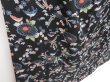 Photo3: 2422T09z630 Vintage Japanese Kimono Silk KOMON Flowers Black (3)